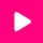 Hot Pink Background With White Play Button Icon