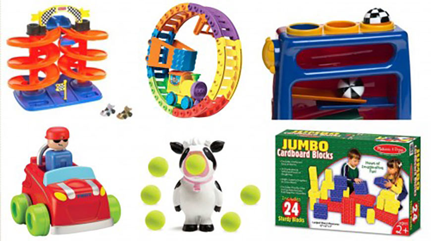 Collage of children's toys