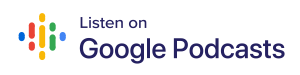Google Podcasts Logo - Dark blue sans-serif type with soundbars icon to left