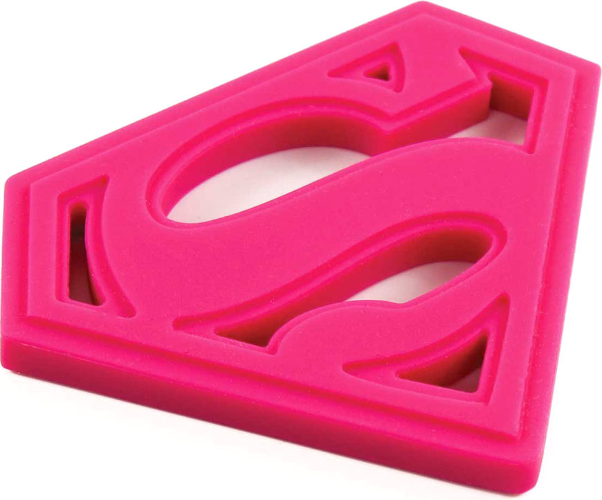 Photo of a toy shaped like the Superman logo